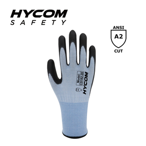 HYCOM 18G ANSI 2 耐切創手袋、PU コーティング超薄型フィラメント PPE 手袋