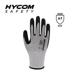 HYCOM 13G ANSI 7 耐切創手袋、フォームニトリルコーティング付き高性能作業手袋