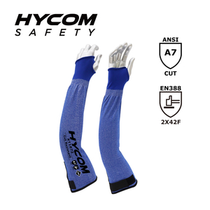 HYCOM 18G ANSI 7 親指穴付き耐切創アームスリーブ 耐切創ワークスリーブ