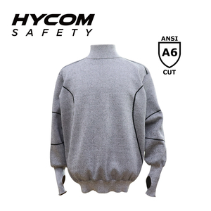 HYCOM ANSI 6 グレー 親指穴付き耐切創性衣類 手のひら保護 PPE 衣類