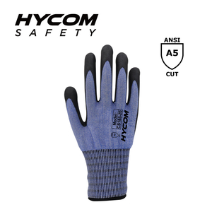 HYCOM 18G ANSI 5 耐切創手袋、フォームニトリルコーティング付き、作業用超薄型 PPE 手袋