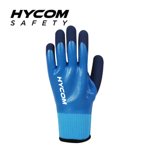 HYCOM 10G 防水アクリル手袋、フォームラテックスコーティング、フリースライナー付き、耐切創手袋