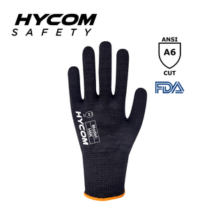 HYCOM 10G ANSI 6 耐切創手袋 食品に直接接触する HPPE 手袋 FDA キッチン手袋