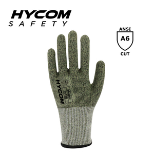 HYCOM アラミド 13G ANSI 6 耐切創手袋難燃性 HPPE 作業手袋