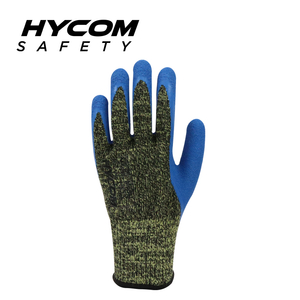 HYCOM ブレスカット 10G ANSI 4 アラミド耐切創手袋、ラテックス作業手袋付き