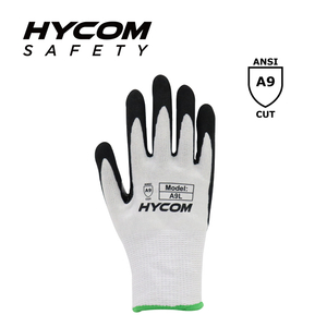 HYCOM 13G ANSI 9 カット耐性手袋、パーム ニトリル コーティング PPE 手袋